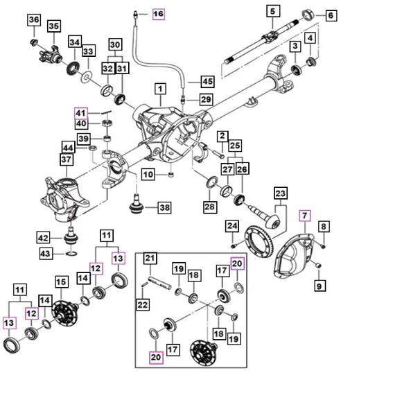 Mahindra Front Axle Assembly 5.38 Ratio 0502AAA12310N Mahindra