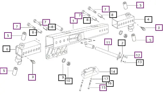 Mahindra Front Axle Assembly E007605424B91 Mahindra Direct Parts