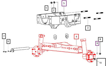 Mahindra Front Axle Cpte. 2Wd Integrated Cyl. 000012636P04 Mahindra Direct Parts