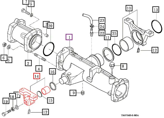Mahindra Front Axle Front Support 19954361400M Mahindra Direct Parts