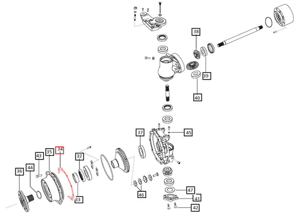 Mahindra Front Axle Shim .2mm E006505691D1 Mahindra Direct Parts