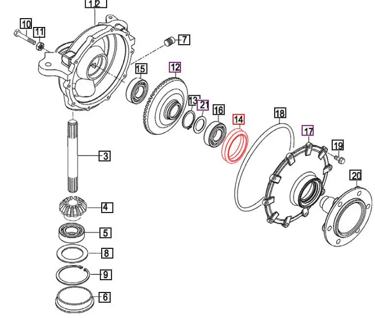 Mahindra Front Outer Wheel Seal 16004340040 Mahindra Direct Parts