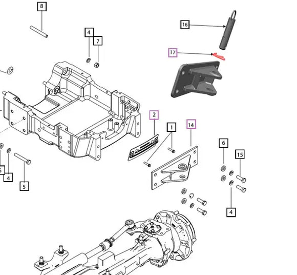 Mahindra Front Tow Hook Pin H08016825U91