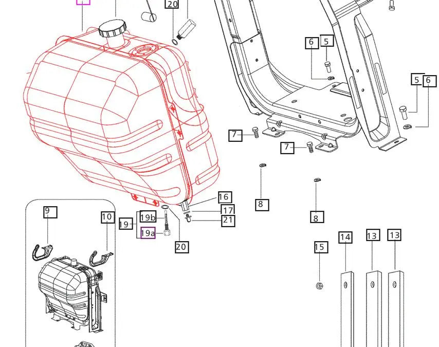 Mahindra Fuel Tank 007515301C91 Mahindra Direct Parts