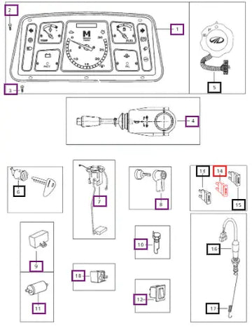 Mahindra Fuse 10A 000040697C99 Mahindra Direct Parts
