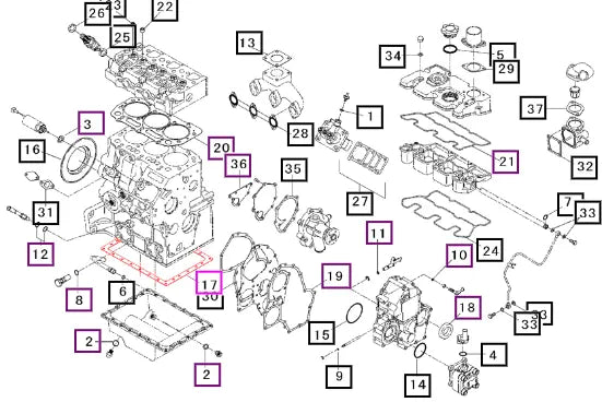 Mahindra Gasket 31S9401280 Mahindra Direct Parts