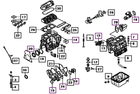 Mahindra Gasket Kit, (o/h) 31B9406010 Mahindra Direct Parts