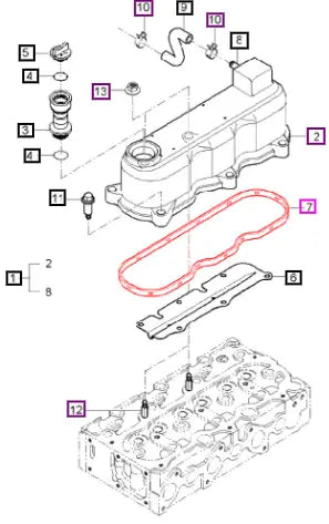 Mahindra Gasket, Head Cover E575214521 Mahindra Direct Parts