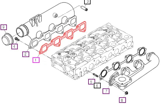 Mahindra Gasket, Intake Manifold E630111823 Mahindra Direct Parts