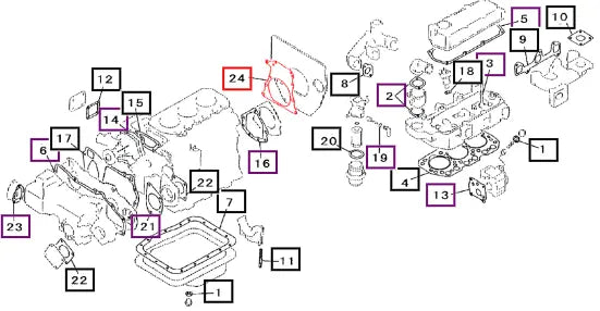 Mahindra Gasket, Rear 30H1200101 Mahindra Direct Parts