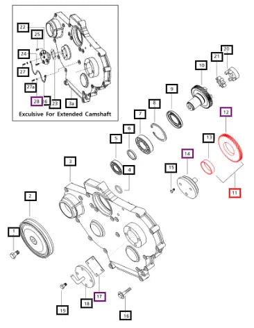 Mahindra Gear Idler Assembly With Bush 006000879F91 Mahindra Direct Parts