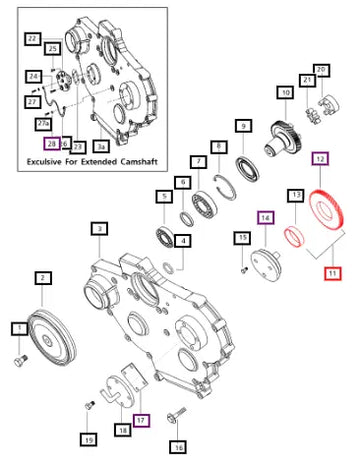 Mahindra Gear Idler Assembly With Bush 006000879F91 Mahindra Direct Parts