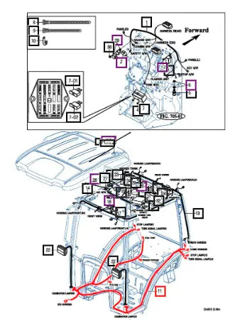 Mahindra Harness Assy , Rear 12646683602 Mahindra Direct Parts