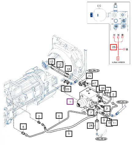 Mahindra Harness Assy, F,r Valve 11446802700 Mahindra Direct Parts