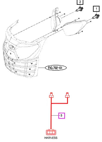 Mahindra Harness, Light 12626684100 Mahindra Direct Parts