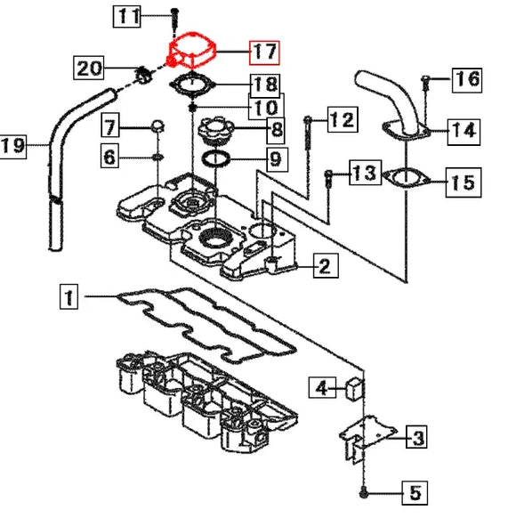 Mahindra Head Cover Adapter 31S9401230 Mahindra Direct Parts