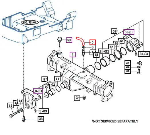 Mahindra Hose Assy, Fuel 820 10011024200 Mahindra Direct Parts