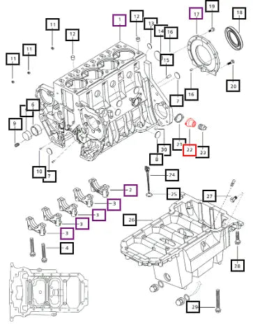 Mahindra Housing Water Drain / Heater Plug 006000385F1 Mahindra Direct Parts