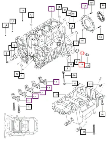Mahindra Housing Water Drain / Heater Plug 006000385F1 Mahindra Direct Parts