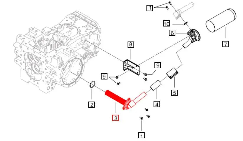 Mahindra Hydraulic Suction Strainer 007212634V11 Mahindra Direct Parts