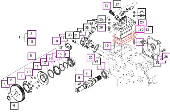 Mahindra Injection Pump Shim (t 0.3) E550052112 Mahindra Direct Parts