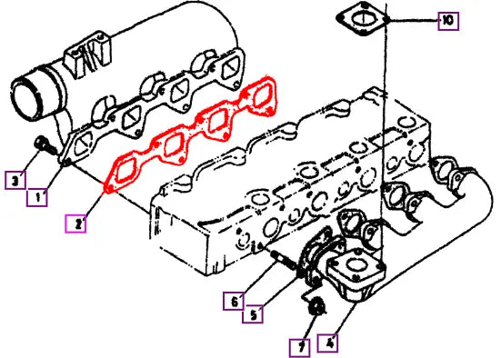 Mahindra Intake Manifold Gasket E630111822 Mahindra Direct Parts