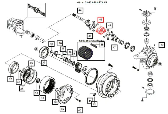 Mahindra Joint Center Section 006506204C1 Mahindra Direct Parts