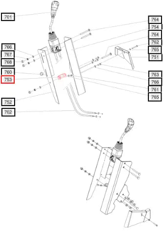 Mahindra Joystick Lever Mounting Support 583783 Mahindra Direct Parts