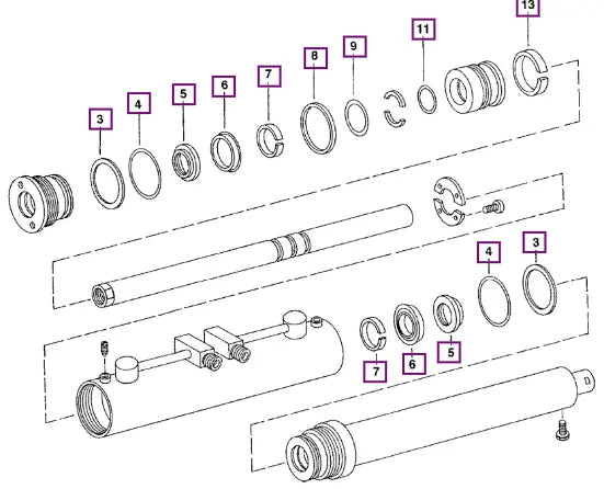 Mahindra Kit Seal Power Stg. Cyl. Piston 005555876R92 Mahindra Direct Parts