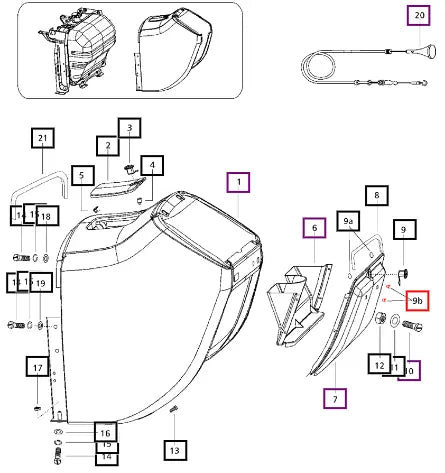Mahindra Knob Scuttle Door 007505223C1 Mahindra Direct Parts