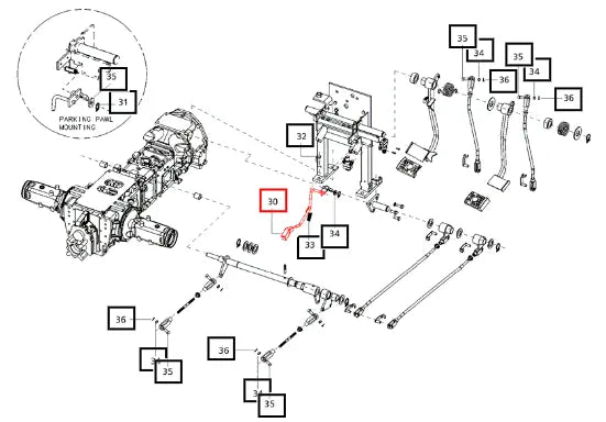 Mahindra Knob Tilt Steering Lever 007600541D1 Mahindra Direct Parts