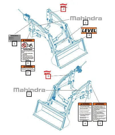 Mahindra Label , Name(emax 20l) 88155000020 Mahindra Direct Parts