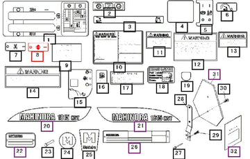 Mahindra Label, Diff Lock 19692718000 Mahindra Direct Parts