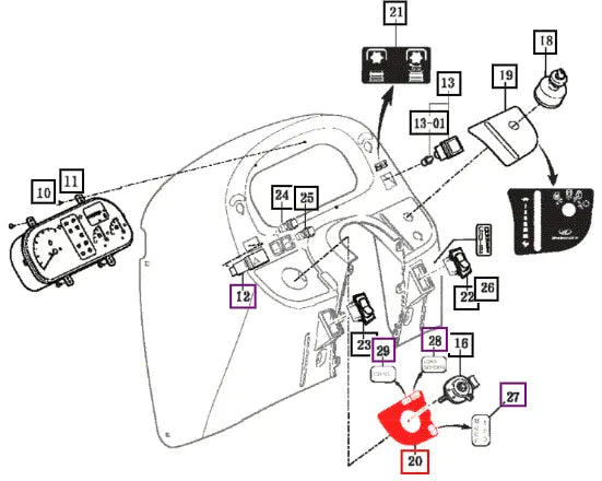 Mahindra Label, Lh/comb 12187078540 Mahindra Direct Parts