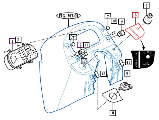 Mahindra Label, Rh/key 12277078531 Mahindra Direct Parts