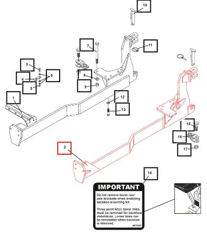 Mahindra Left Tractor Frame ATI112032 Mahindra Direct Parts