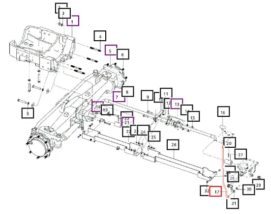 Mahindra Lever 4WD 007538167C11 Mahindra Direct Parts