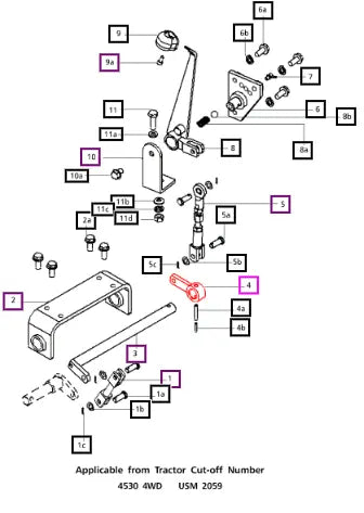 Mahindra Lever Actuating Hi-low Fender Side 006503248C1 Mahindra Direct Parts