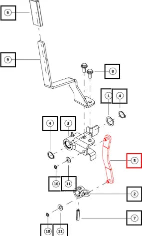 Mahindra Lever Assy 4wd 008024322K11 Mahindra Direct Parts