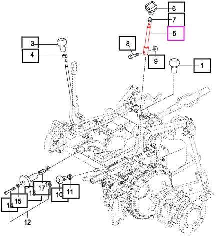 Mahindra Lever Comp, Shift Upper 14722442302DG Mahindra Direct Parts