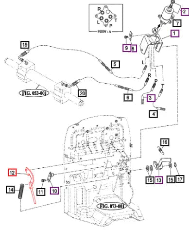 Mahindra Lever Comp, Tilt 14724042400DG Mahindra Direct Parts