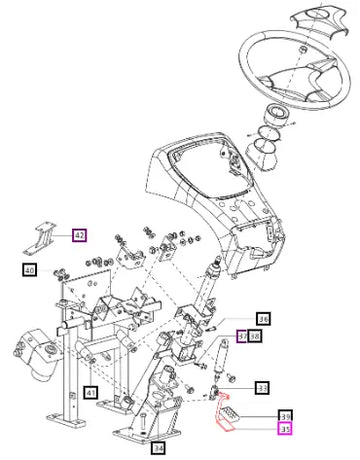 Mahindra Lever Tilt Steering 007601603D2 Mahindra Direct Parts