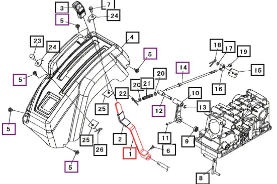Mahindra Lever, P/c 19592461AG0 Mahindra Direct Parts