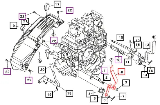 Mahindra Lever, Sub 19591761AG0 Mahindra Direct Parts