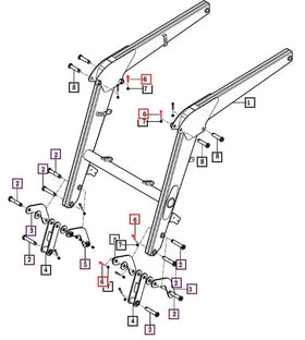 Mahindra Loader Pin Bolt V2014610055 Mahindra Direct Parts