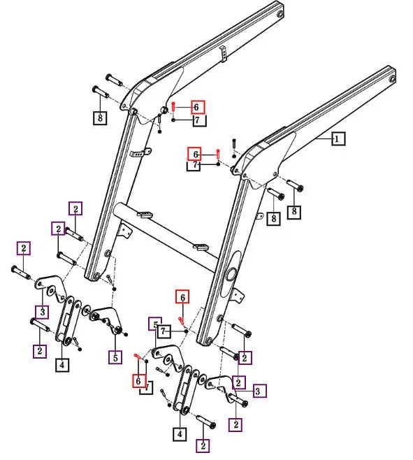 Mahindra Loader Pin Bolt V2014610055 Mahindra Direct Parts