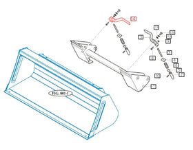 Mahindra Loader Quick Attach Handle / Lever Right Hand RH Mahindra