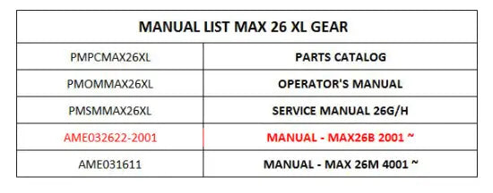 Mahindra Manual - Max26b 2001 ~ AME032622-2001 Mahindra Direct Parts