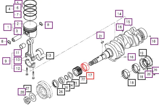 Mahindra Metal Crankshaft 1 (main Bearing) E620023472 Mahindra Direct Parts