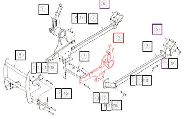 Mahindra Mounting  Frame  W.A-Lh FT4251110002 Mahindra Direct Parts